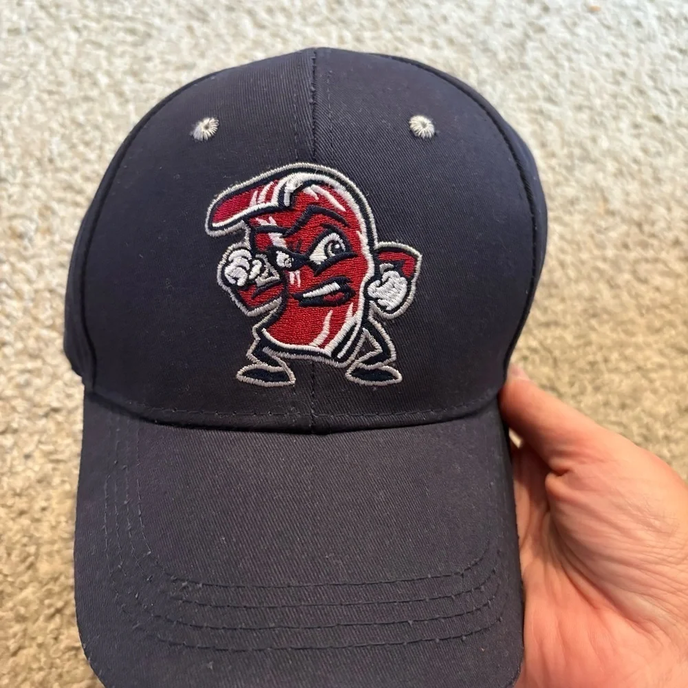 LEHIGH VALLEY IRON PIGS FIGHTING BACON 47 BRAND STRUCTURED HAT Blue Navy